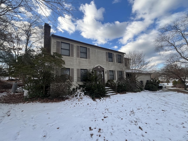 view of colonial home