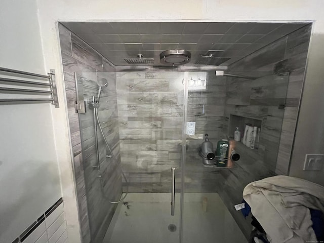 bathroom with an enclosed shower