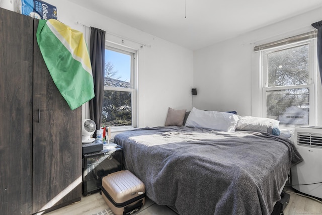 bedroom featuring light hardwood / wood-style flooring