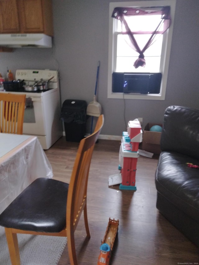 dining room with hardwood / wood-style floors