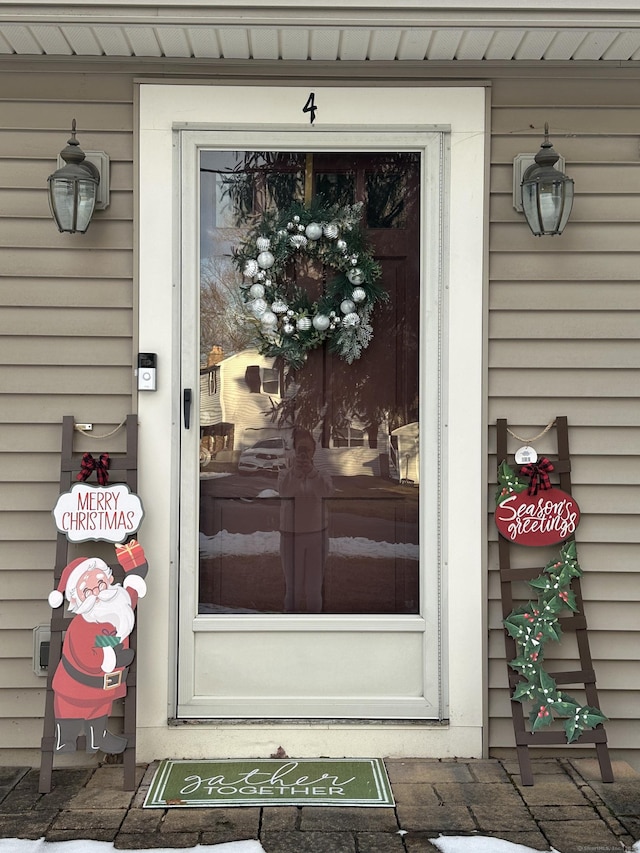 view of doorway to property