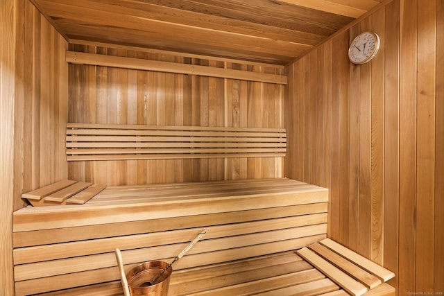 view of sauna