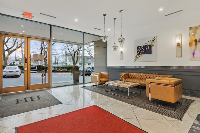 view of community lobby