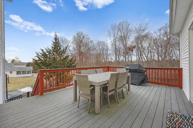 deck with grilling area