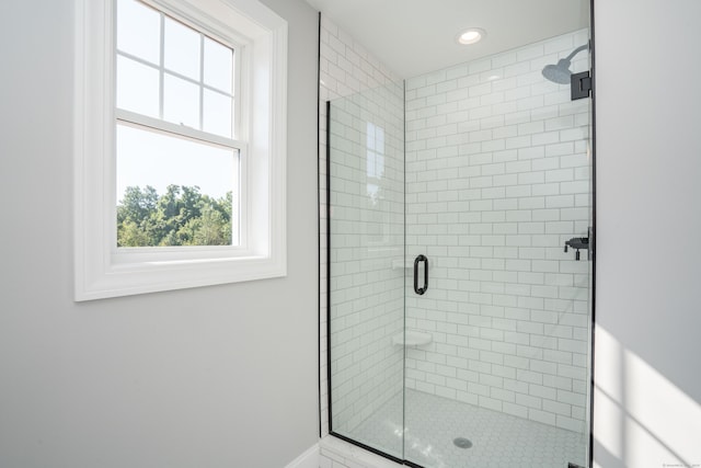 bathroom with walk in shower