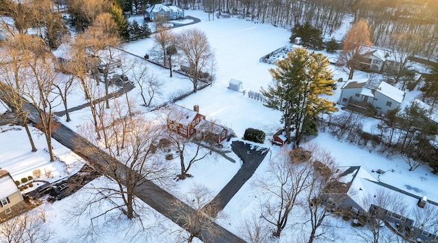 view of snowy aerial view