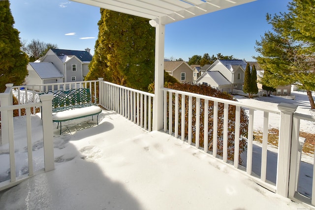 view of patio featuring a residential view