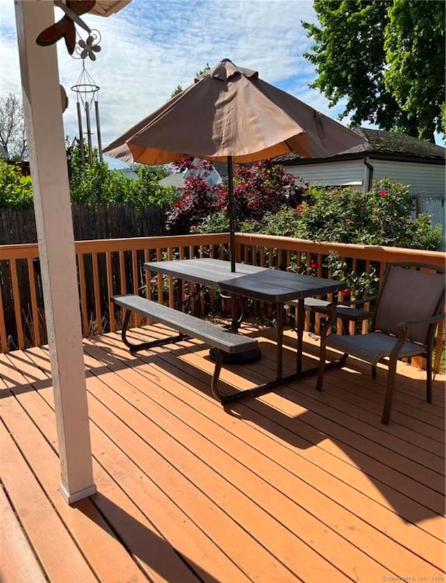 view of wooden terrace