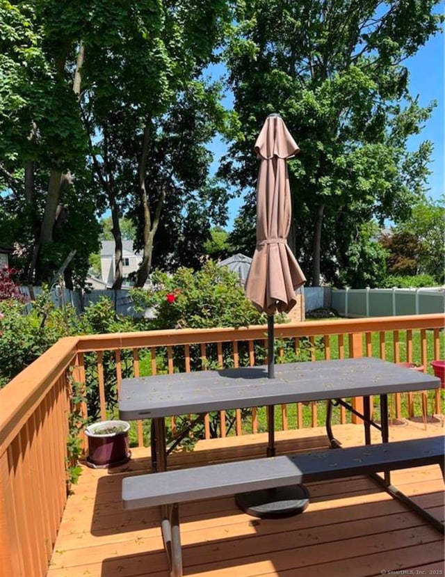 view of wooden terrace