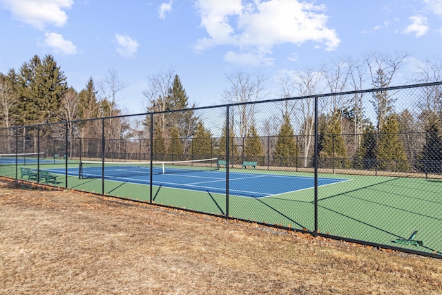 view of tennis court