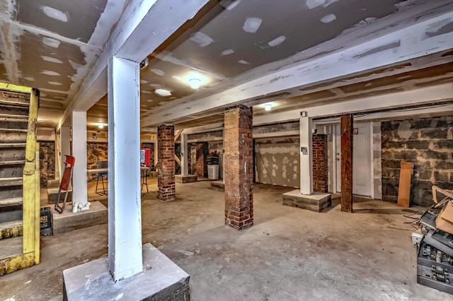 view of basement