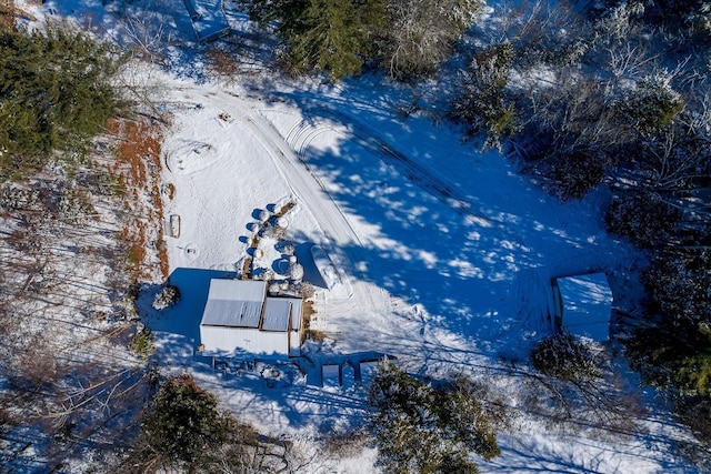 view of snowy aerial view