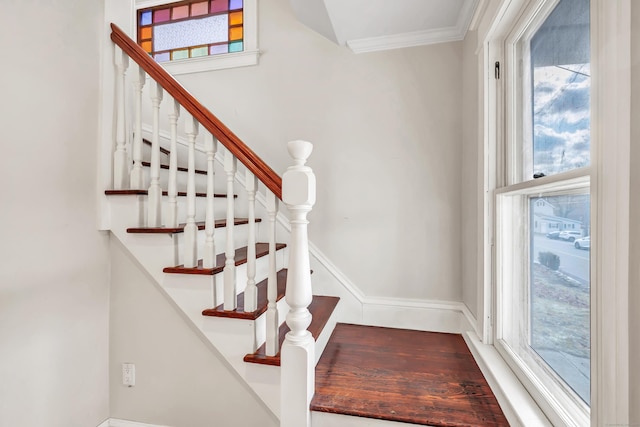 stairway with ornamental molding