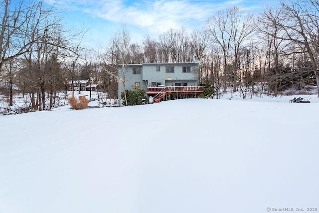 exterior space featuring a deck