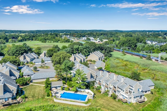 80 Seaview Ter Unit 12, Guilford, CT 06437 - aerial perspective of suburban area featuring a pool area