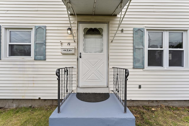 view of doorway to property