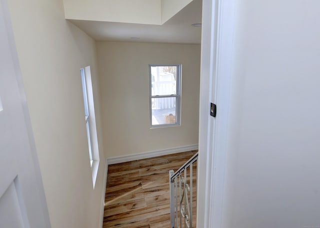 702 King St, Stratford, CT 06614 - hallway with wood finished floors and baseboards