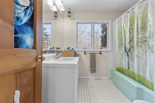 bathroom with vanity