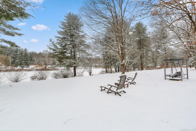 view of snowy yard