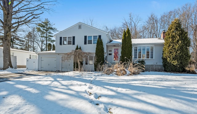 view of front of house featuring a garage