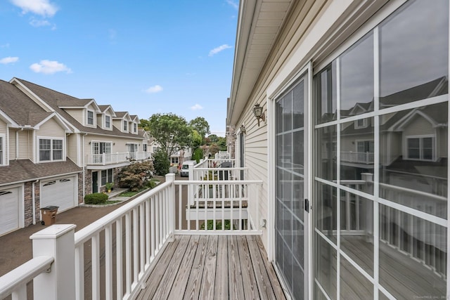 balcony with a residential view