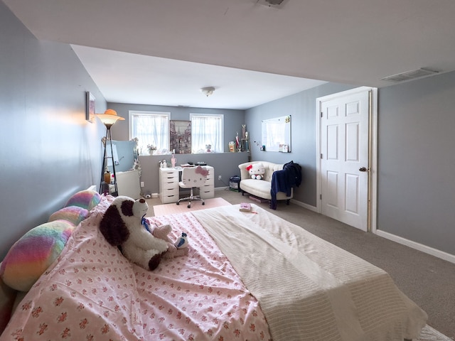 view of carpeted bedroom