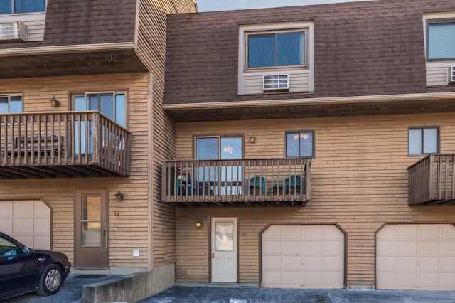 view of property featuring a garage