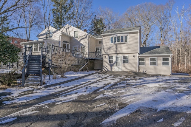 exterior space with a wooden deck