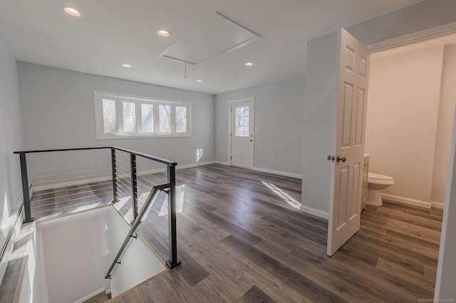 interior space featuring dark wood-type flooring