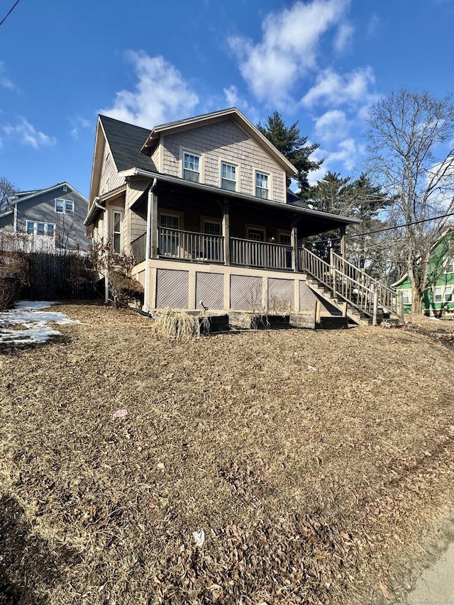 view of front of house with a porch