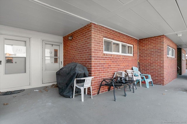 view of patio featuring area for grilling