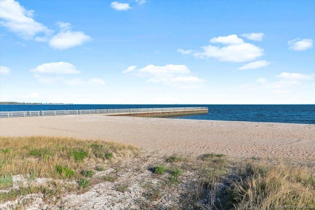 property view of water with a view of the beach