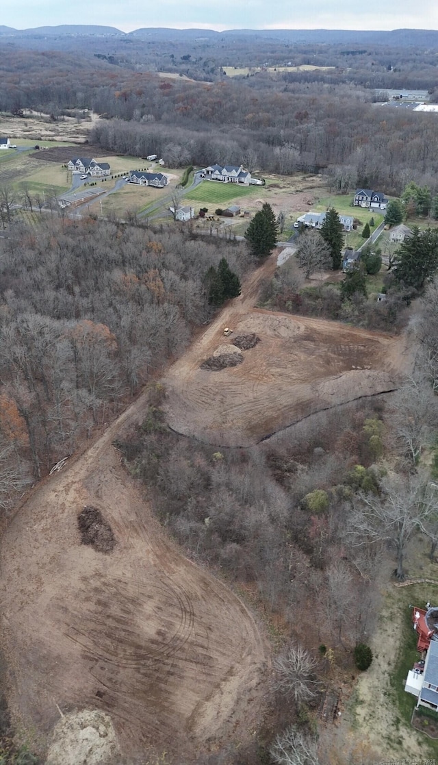 aerial view with a rural view