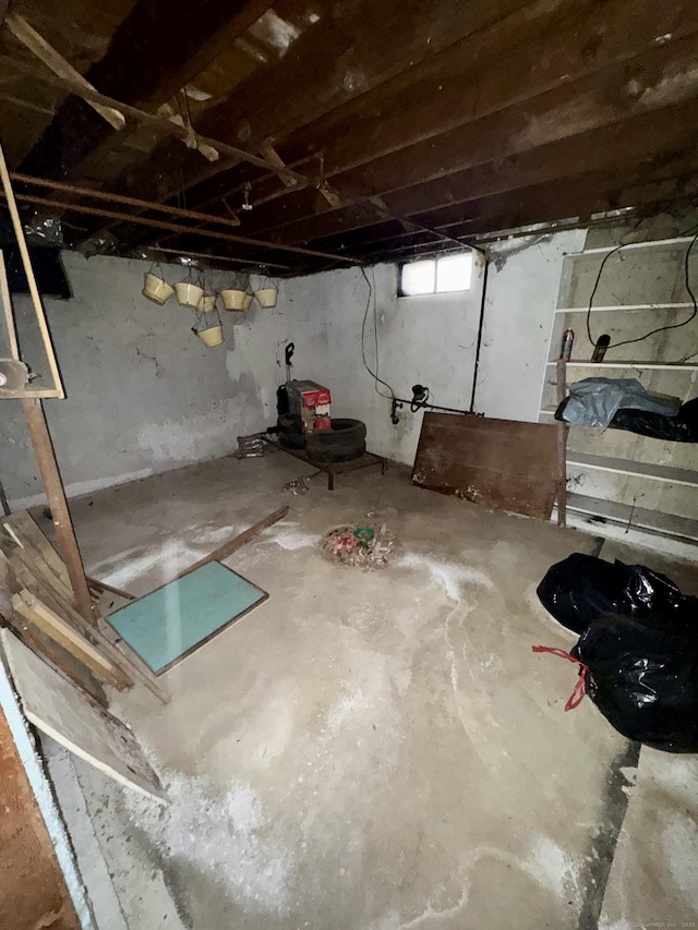 view of basement