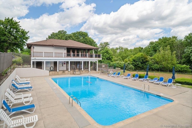 view of pool with a patio