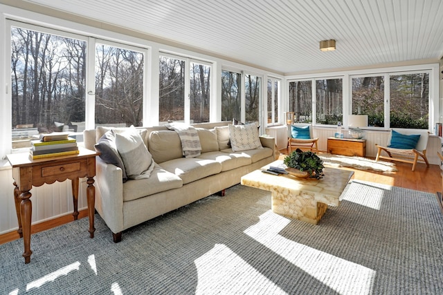 view of sunroom