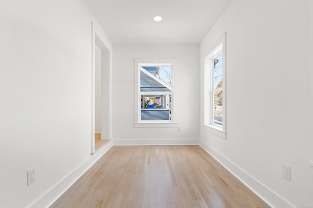 empty room featuring light hardwood / wood-style flooring