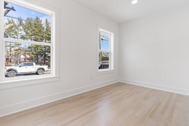 empty room featuring light hardwood / wood-style floors