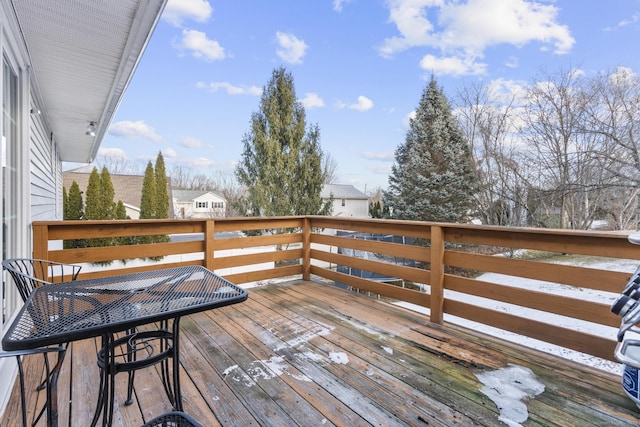 view of wooden terrace