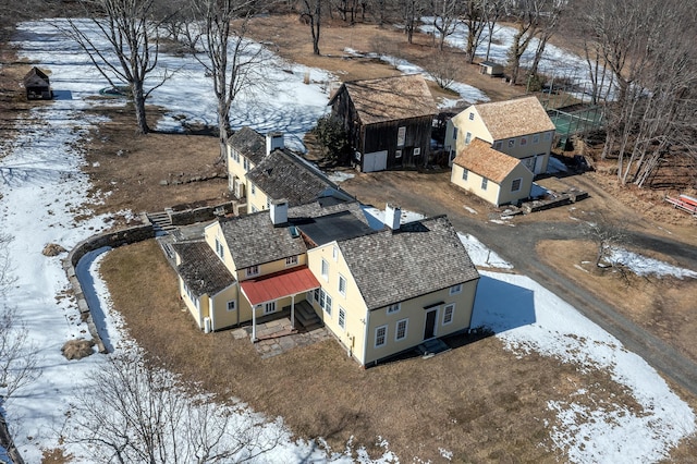 view of snowy aerial view