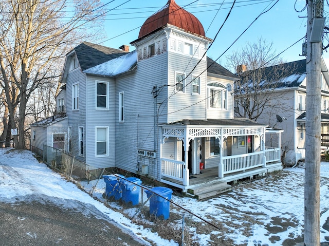 view of front of property with a porch