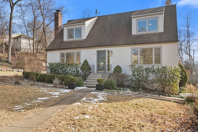 view of cape cod home