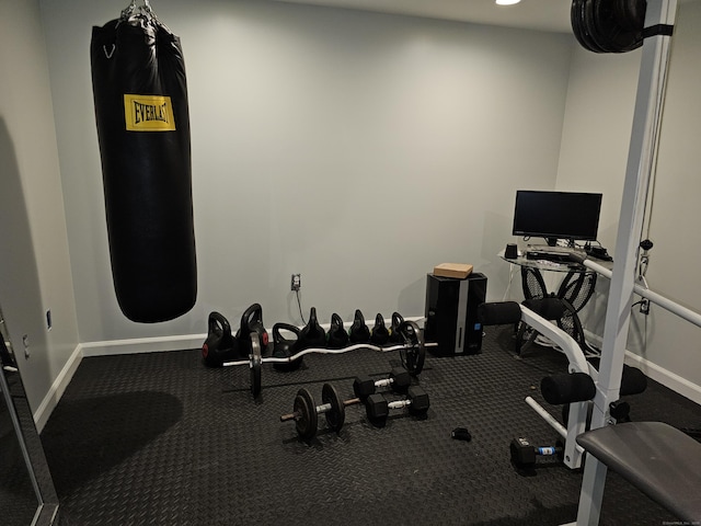view of workout room