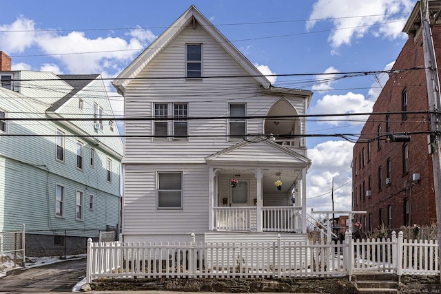 view of front of home with a porch