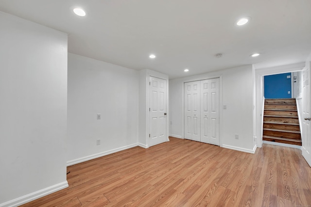 unfurnished bedroom featuring light hardwood / wood-style floors