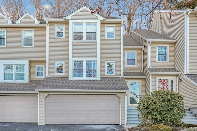 view of property with a garage