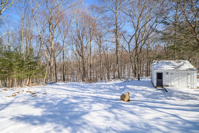 view of snowy yard