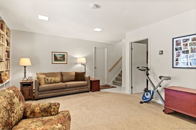 view of carpeted living room