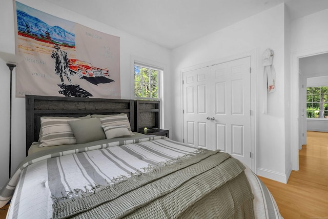 155 W Rd, East Haddam, CT 06420 - bedroom with light wood-type flooring and a closet