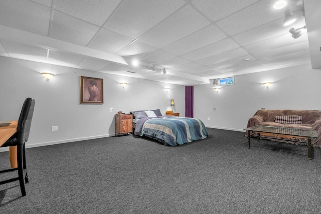 155 W Rd, East Haddam, CT 06420 - bedroom featuring carpet and a paneled ceiling